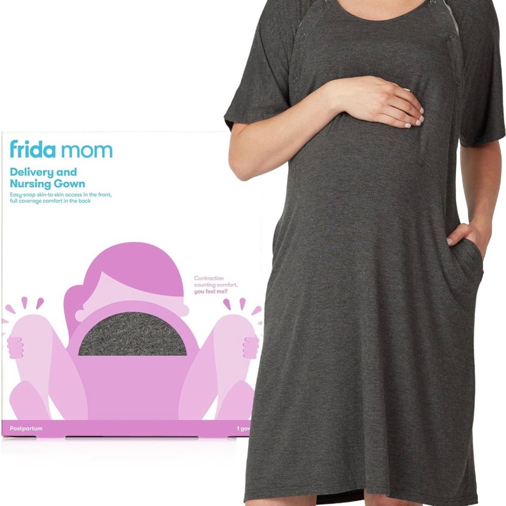 Frida Mom Delivery and Nursing Gown NWT